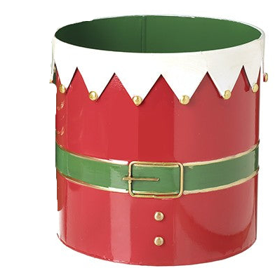 Elf Outfit Metal Christmas Containers
