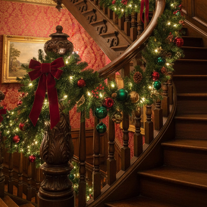 Luxury Green Christmas Garland Decoration 270cm