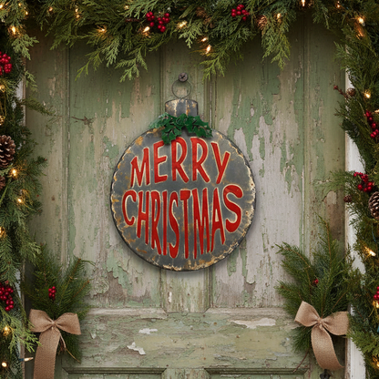 Rustic Merry Christmas Sign 67cm