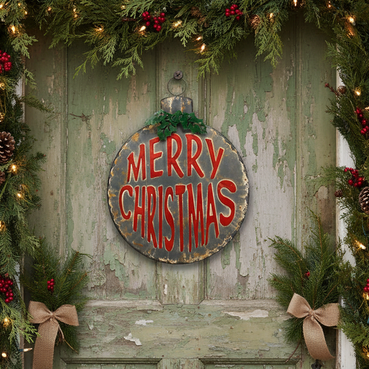 Rustic Merry Christmas Sign 67cm