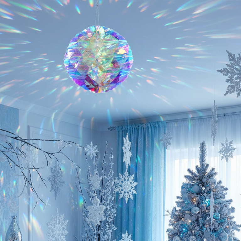 Iridescent Honeycomb Christmas Ball Decoration 30cm
