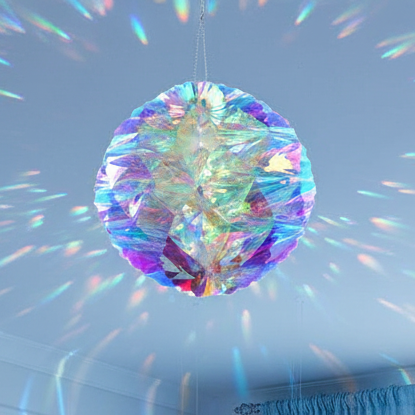 Iridescent Honeycomb Christmas Ball Decoration 30cm