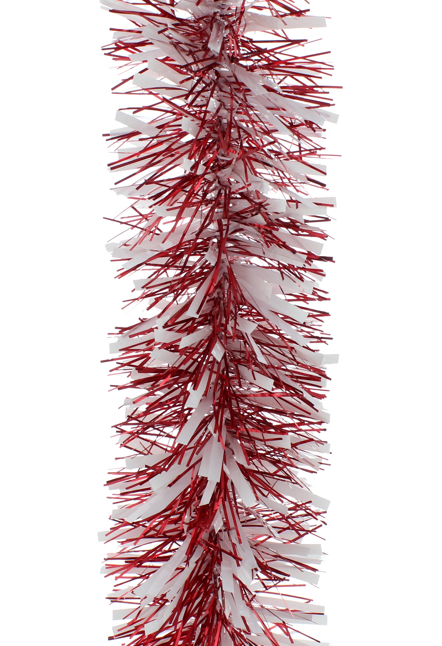 Chunky Red and White Christmas Tinsel