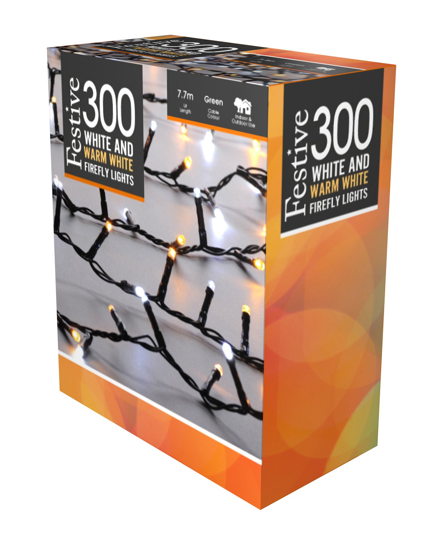 Festive 300 White and Warm White Firefly Christmas Lights