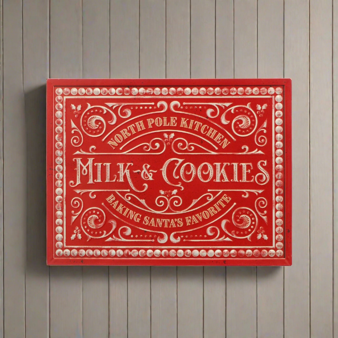 Christmas Milk & Cookies Christmas Wall Sign 60cm