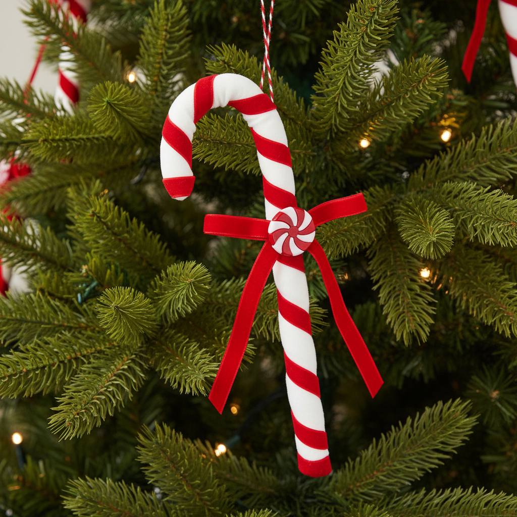 Candy Cane 25cm Hanging Christmas Decoration