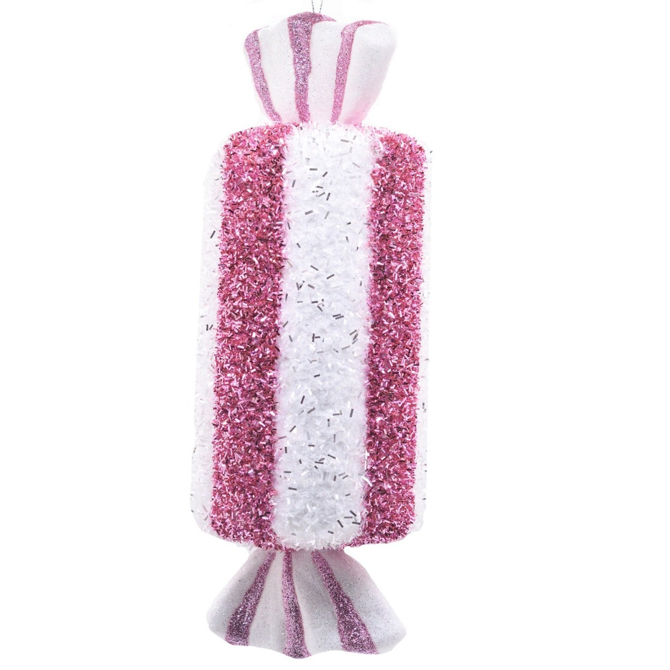 Pink Candy Stripe Sweet Hanging Christmas Decoration 30cm