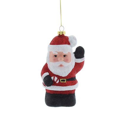 Glitter Santa Hanging Christmas Decoration