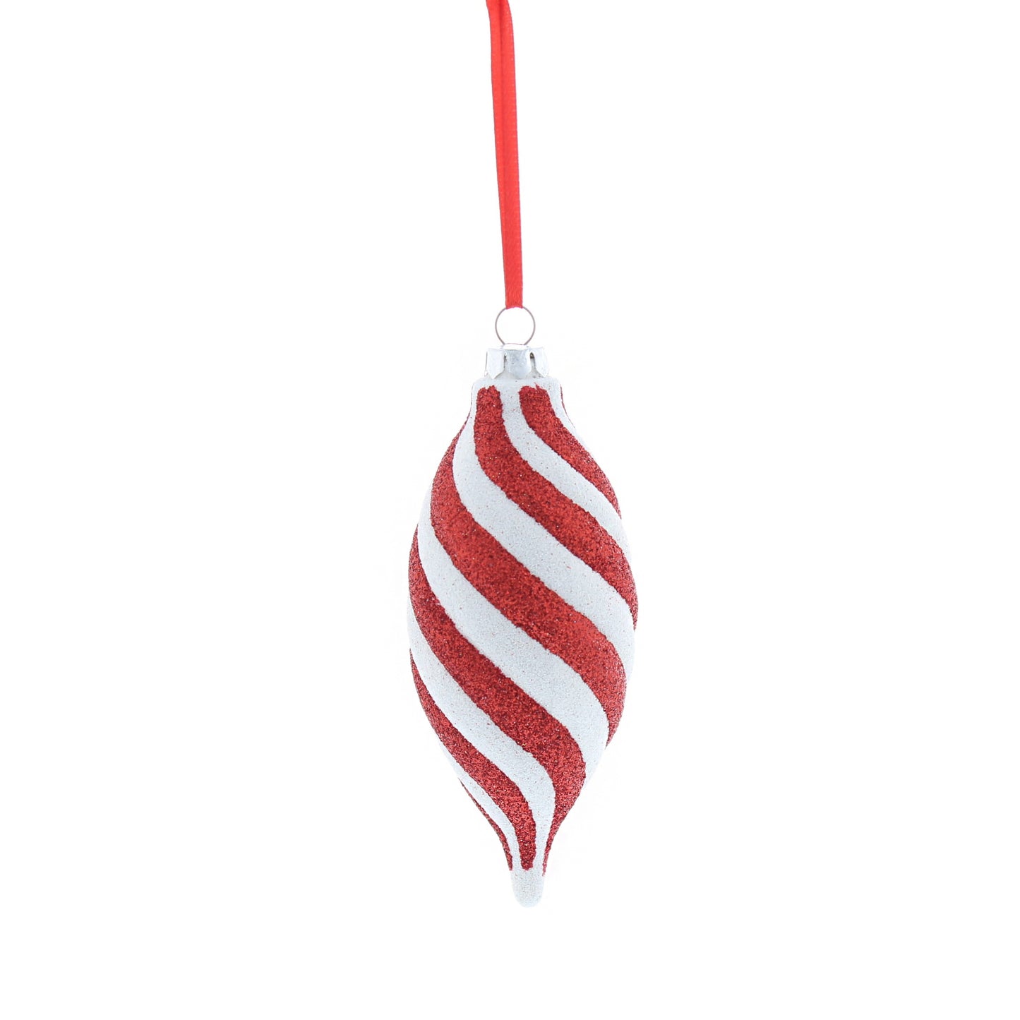 Glitter Candy Stripe Hanging Christmas Decoration