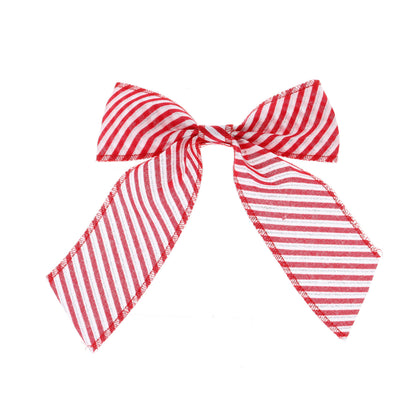 Candy Cane Stripe Bow Christmas Decoration 18cm