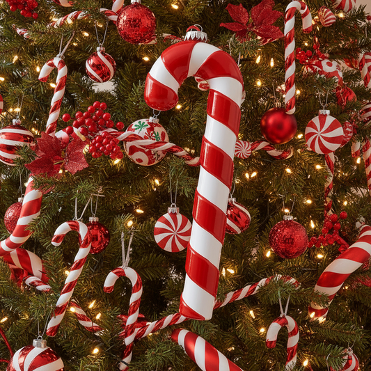 Candy Cane Hanging Christmas Decoration 31cm