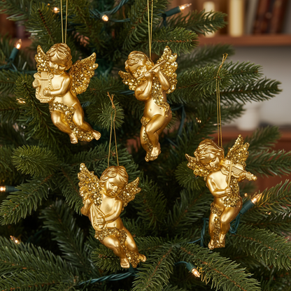 Goodwill Gold Cherub Christmas Ornament