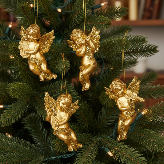 Goodwill Gold Cherub Christmas Ornament