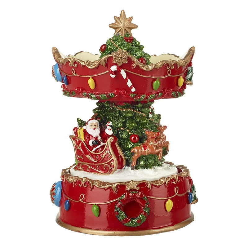 Santa Sleigh Spinning Christmas Merry Go Round