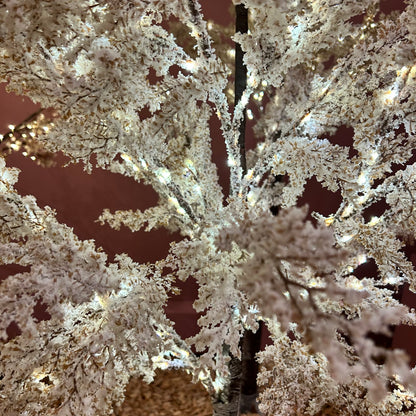 White Christmas Foliage Lit Twig Tree 180cm/ 6ft