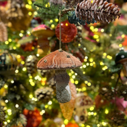 Velvet Mushroom Hanging Christmas Tree Decorations