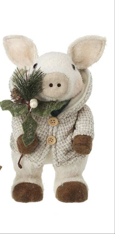 Festive Pig Doll Ornament