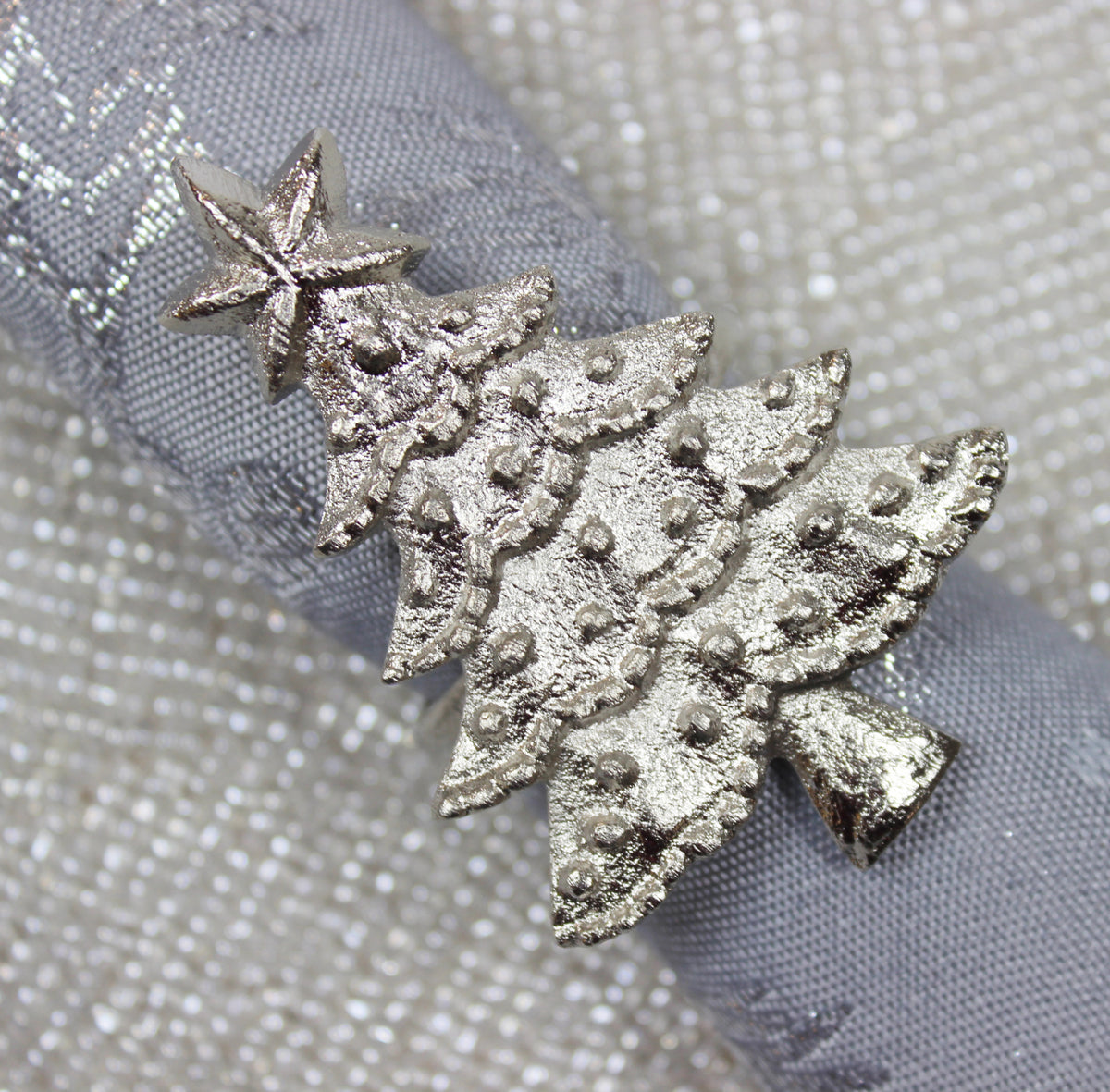 Star Tree Silver Napkin Ring