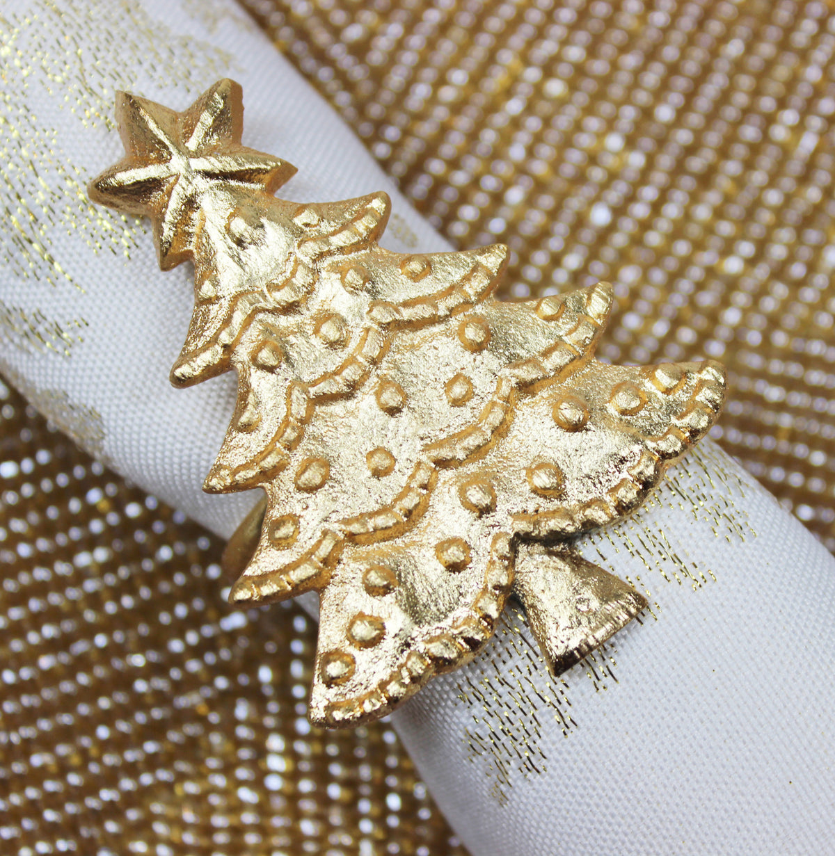Star Tree Gold Napkin Ring