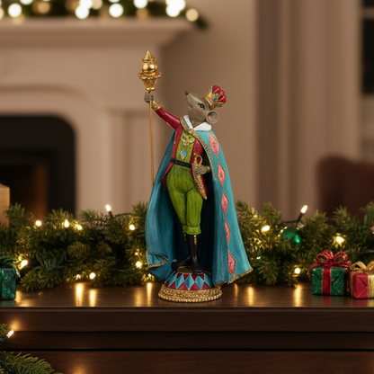 King Mouse in Crown and Gown Christmas Ornament Decoration
