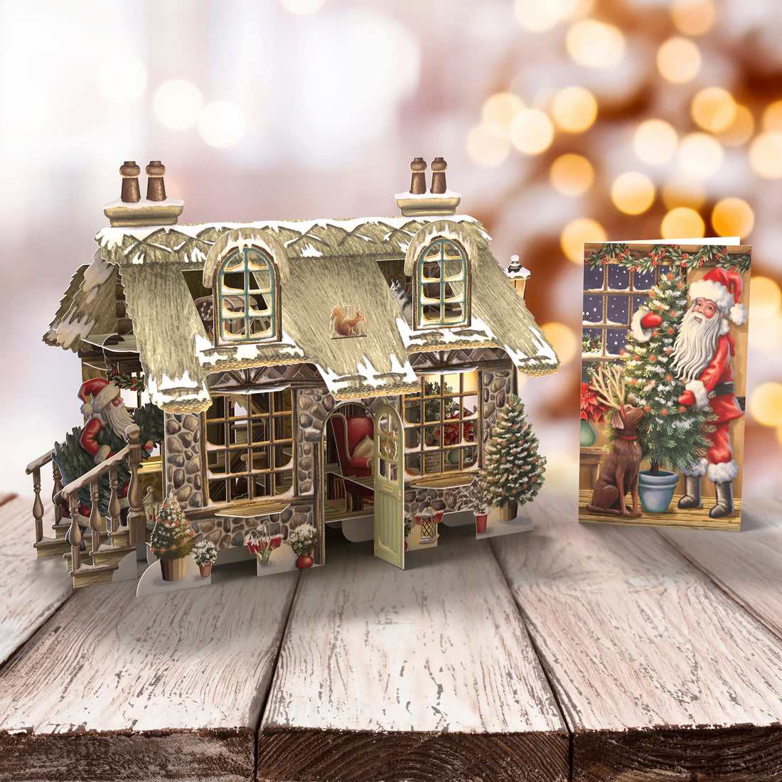 Cosy Christmas Cottage - 3D Pop Up Christmas Card