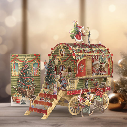 Christmas Caravan - 3D Pop Up Christmas Card