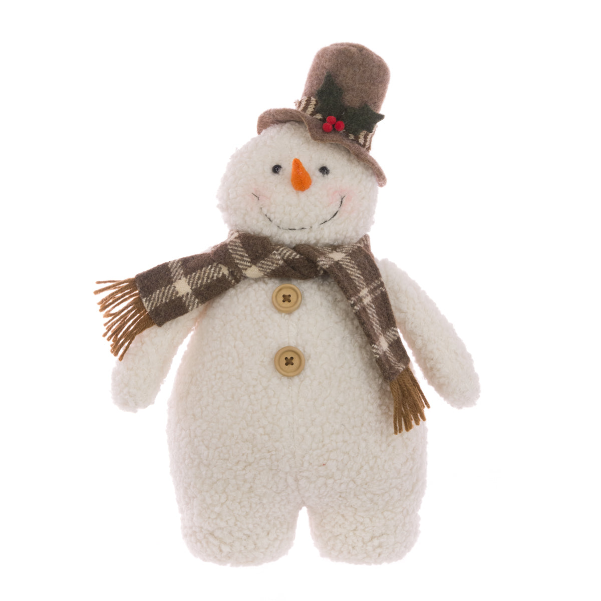 38cm Snowman with Hat and Scarf Christmas Decoration