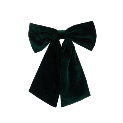 Dark Green Christmas Bow Clip