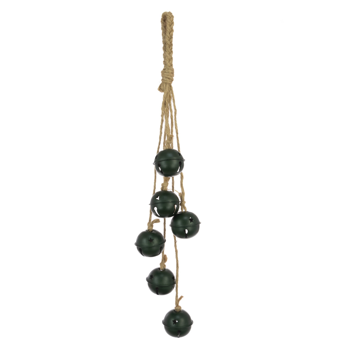 Dark Green Metal Hanging Bell Bunch