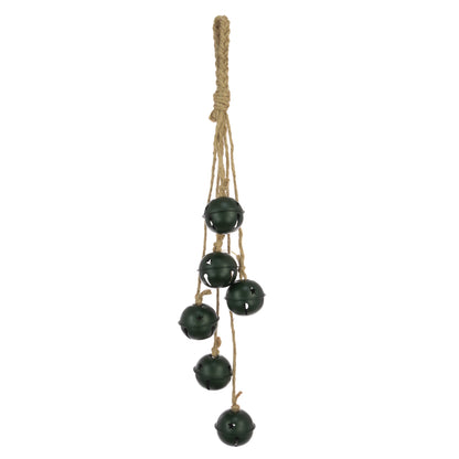 Dark Green Metal Hanging Bell Bunch
