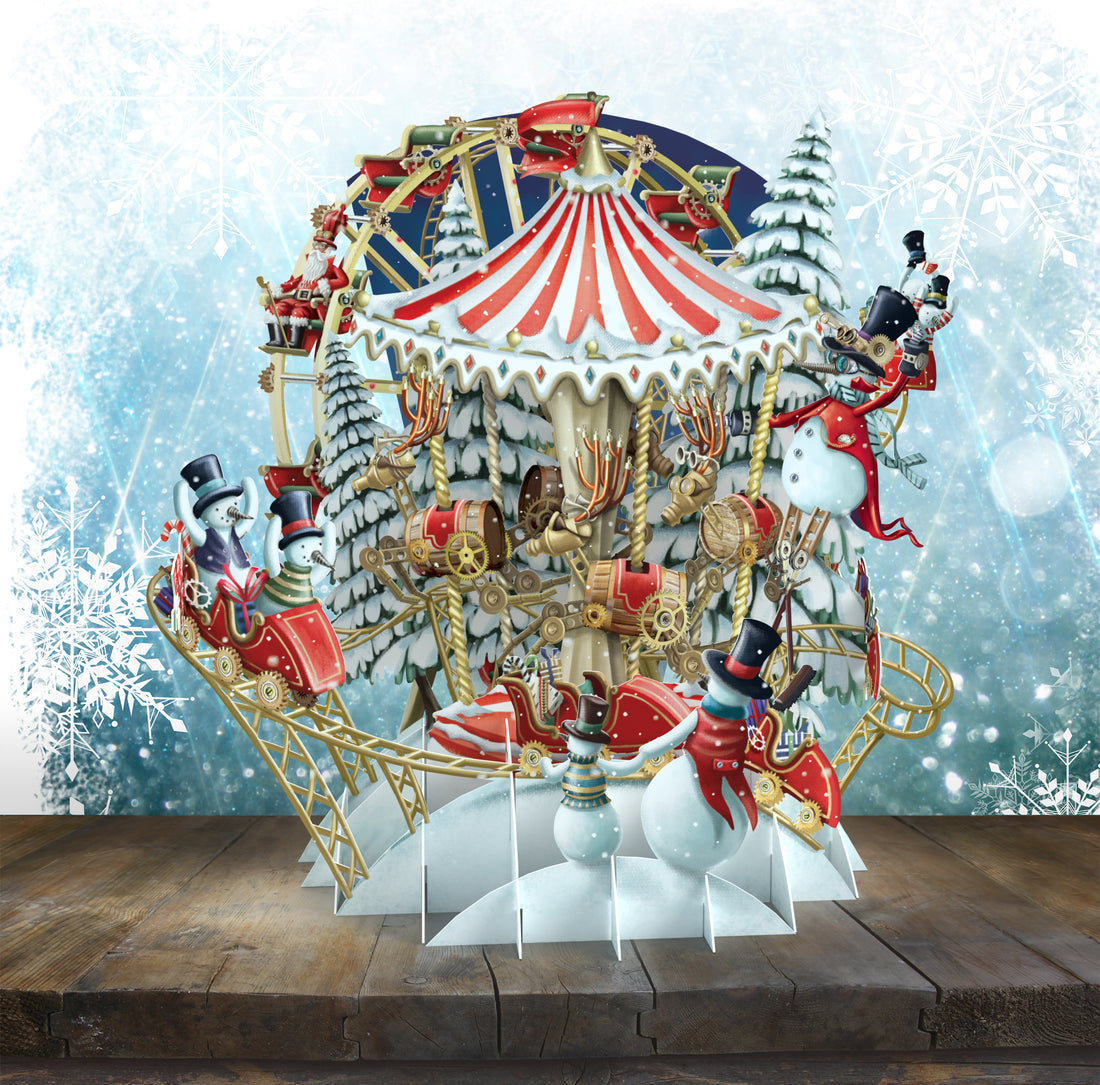 Christmas Carousel - 3D Pop Up Christmas Card