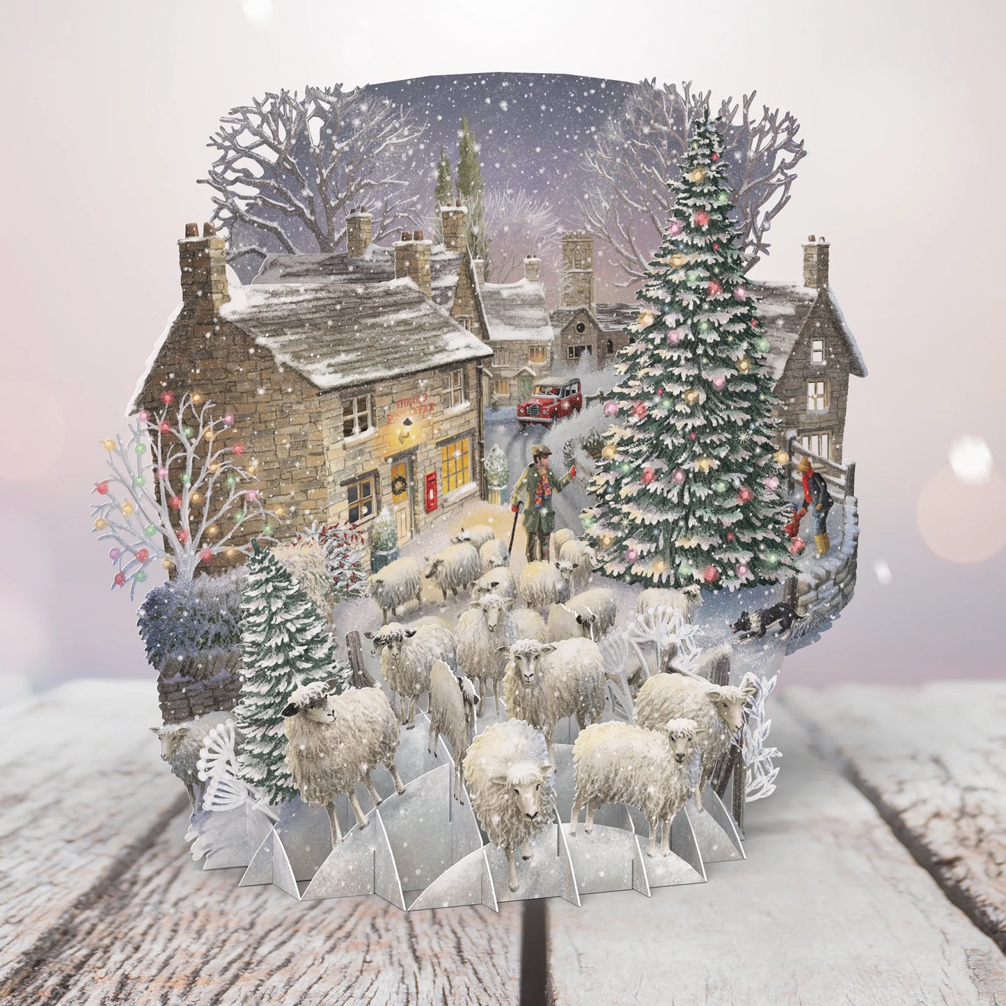 Winter Sheep - Top of the World Christmas Card