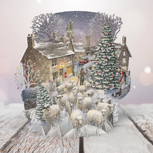 Winter Sheep - Top of the World Christmas Card