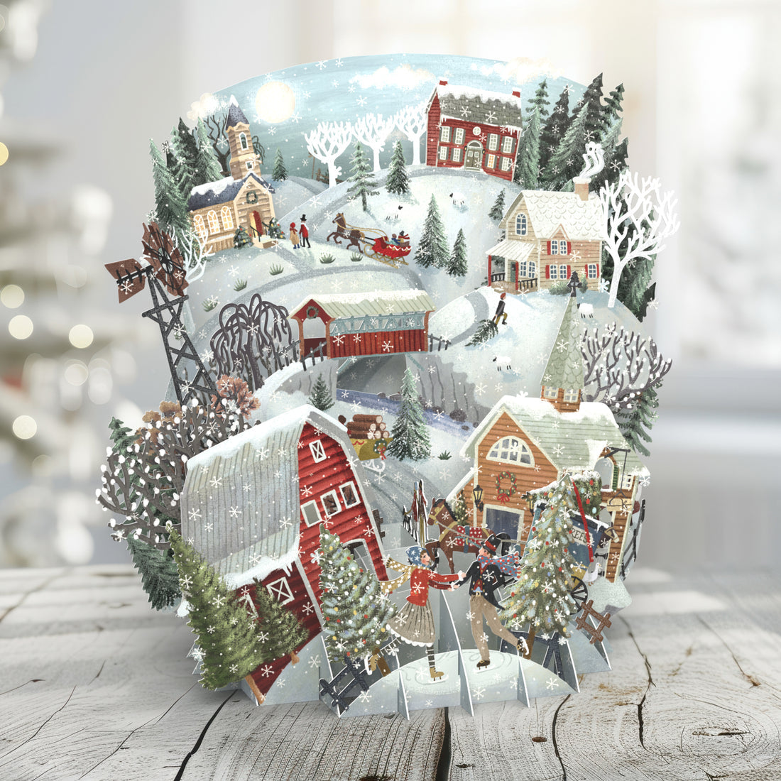 Christmas Folk - 3D Pop Up Christmas Card