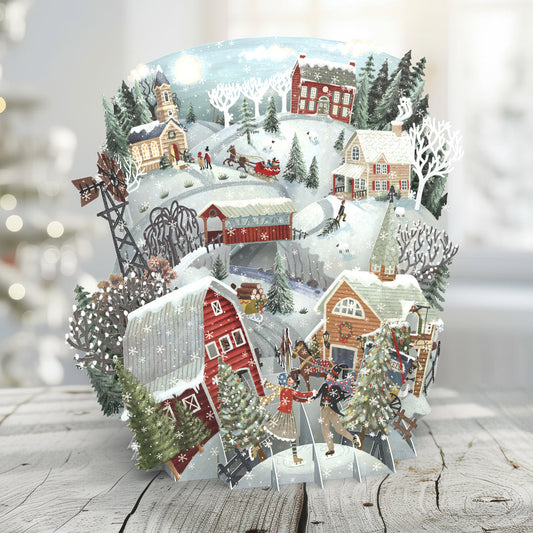 Christmas Folk - 3D Pop Up Christmas Card