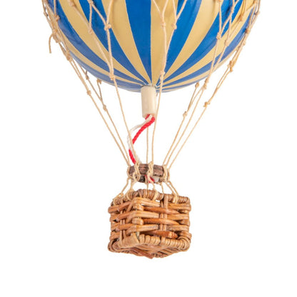 Floating the Skies Blue Stripe Hot Air Balloon Decoration