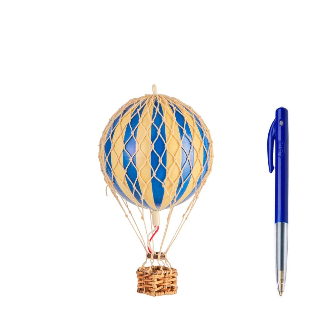 Floating the Skies Blue Stripe Hot Air Balloon Decoration