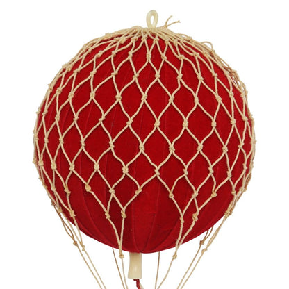 Floating the Skies Velvet Red Hot Air Balloon Decoration