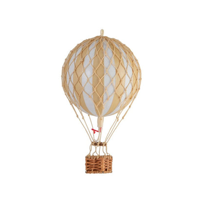 Floating the Skies Ivory Stripe Hot Air Balloon Christmas Decoration