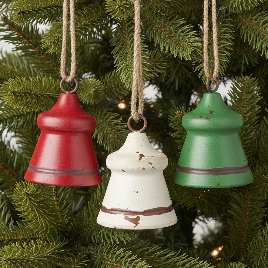 Small Rustic Hanging Christmas Bell