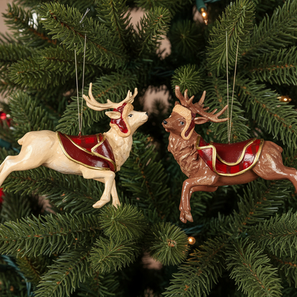 Country Deer Christmas Tree Ornaments