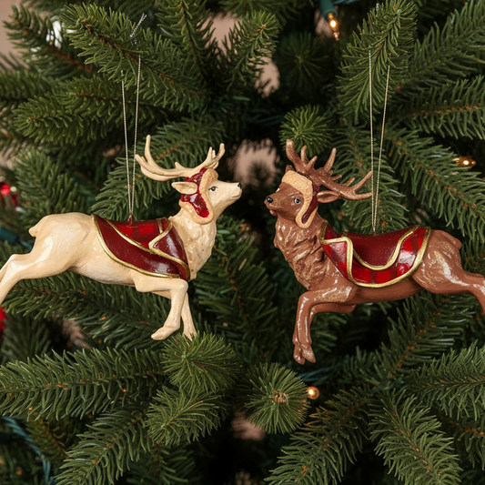 Country Deer Christmas Tree Ornaments