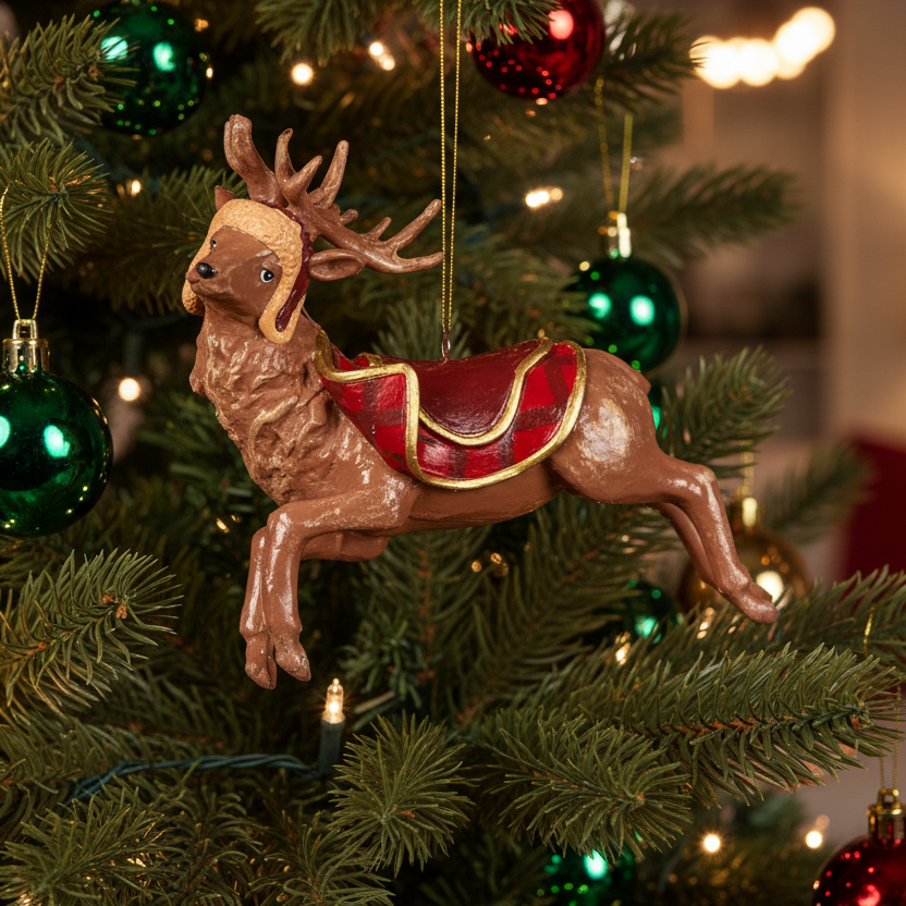 Country Deer Christmas Tree Ornaments