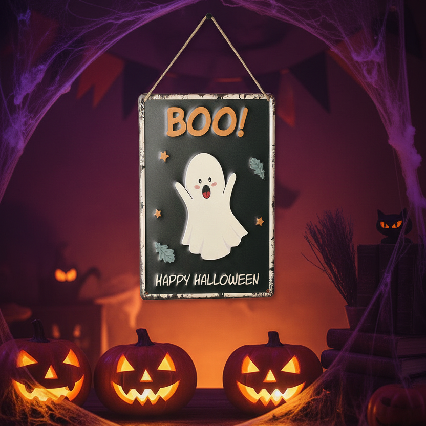 Happy Halloween BOO! Hanging Sign