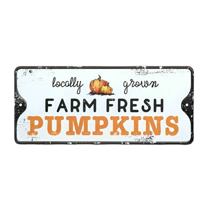 Farm Fresh Pumpkins Metal Sign