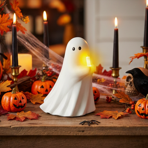 Resin LED Lit Ghost Decoration