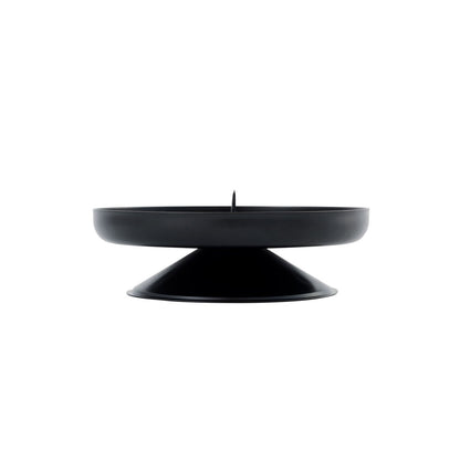 Black Pillar Christmas Candle Holder