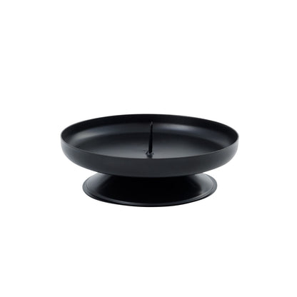 Black Pillar Christmas Candle Holder