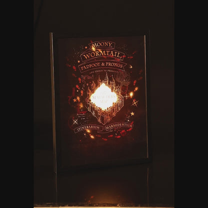 Marauders Map LED Wall Art Canvas