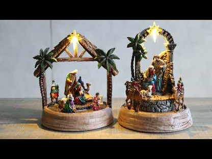 Resin Animated Nativity Scene with Music